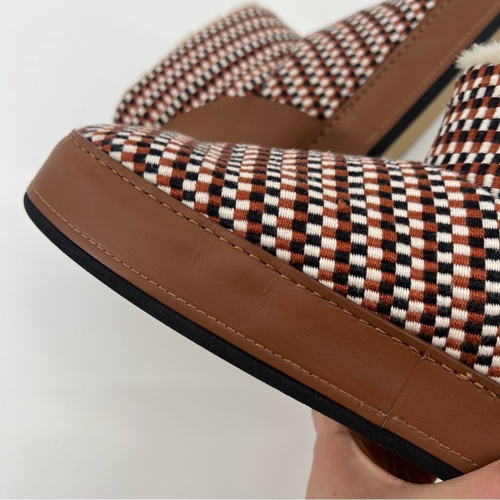 Amambaih Juana Low Woven Leather Chunky Shearling Lined Snow Boots in Cognac 9 - Picture 11 of 11